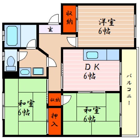 サンブルグ山田の物件間取画像